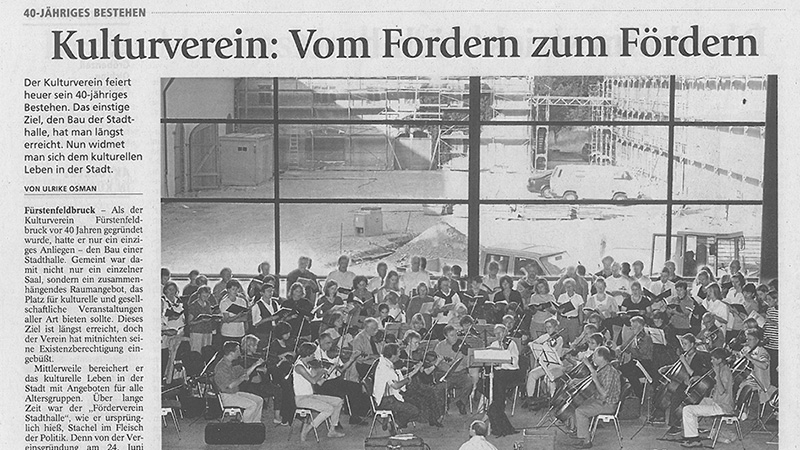 Pressebericht FFB Tagblatt 40 Jahre Kulturverein Fürstenfeld